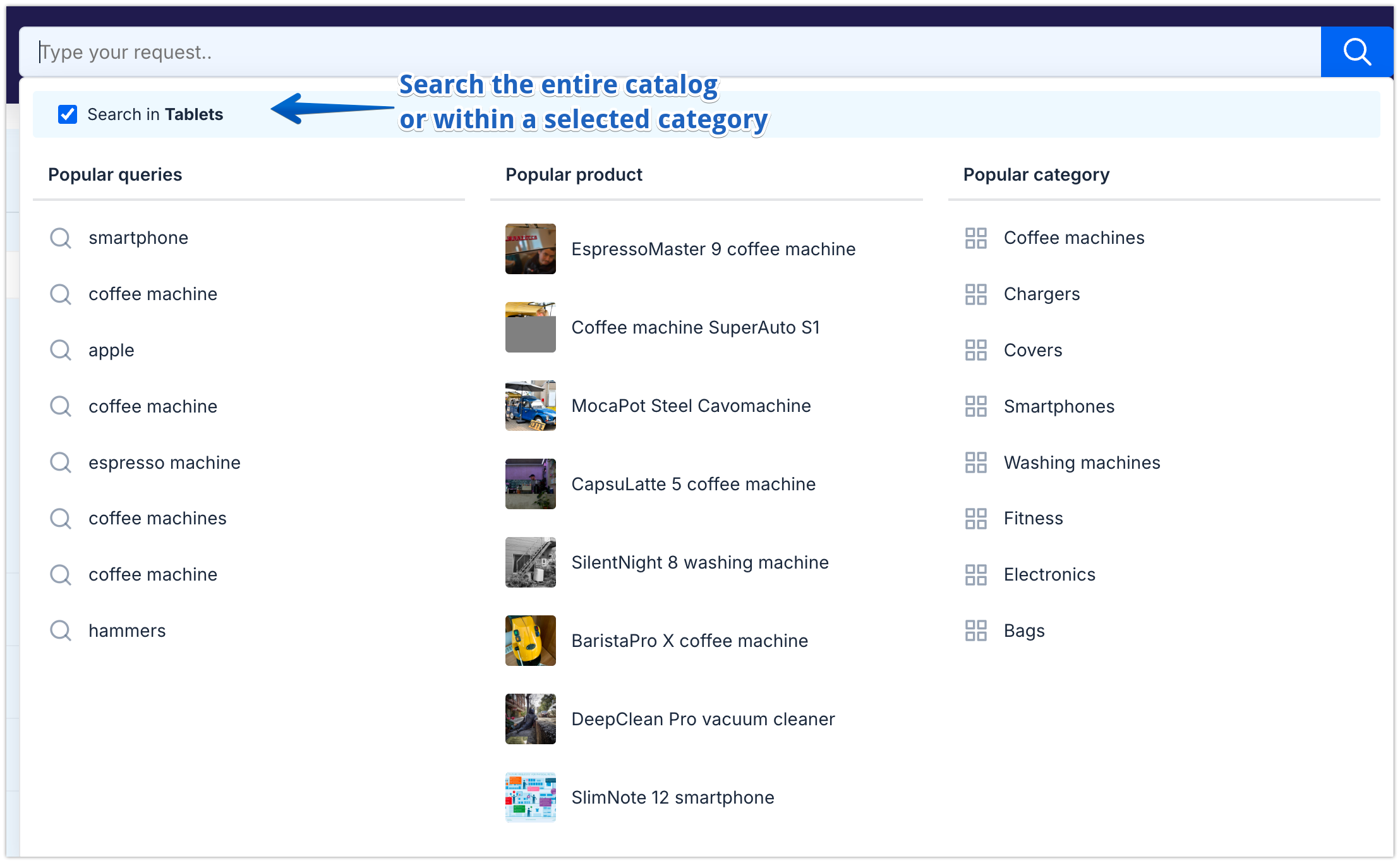 Search the entire catalog