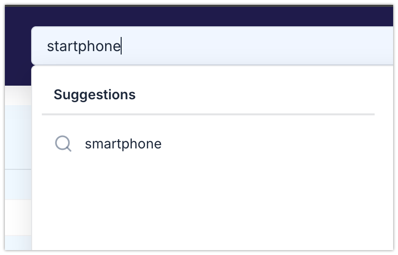 Typo tolerance in quick search
